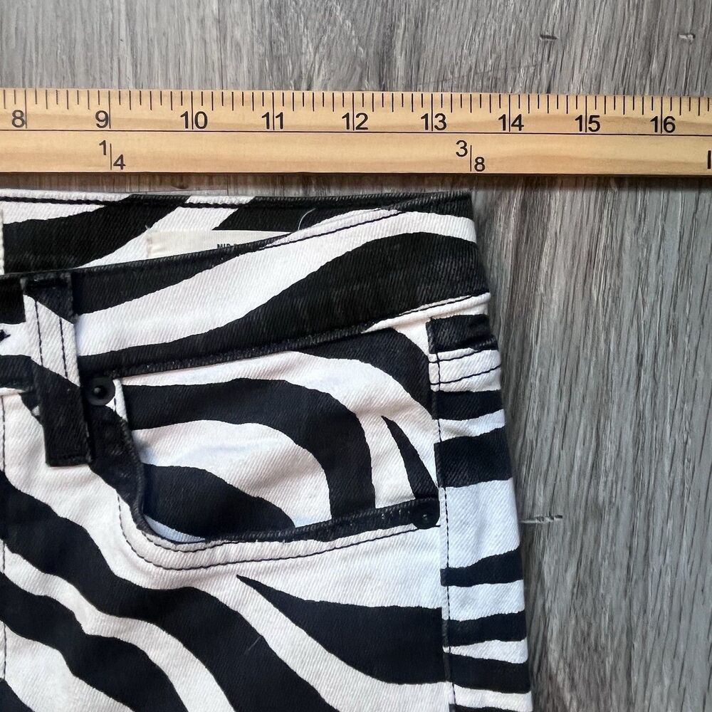 Nili Lotan Pants Womens 26 Black Ivory Zebra Animal Print Made in USA - Picture 7 of 11